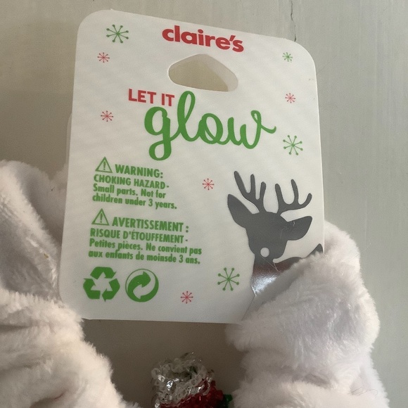 Claire's Girls Santa and Snowman Scrunchie Hair Accessories - Picture 5 of 10